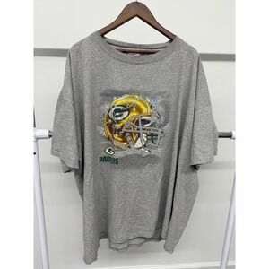 Vintage NFL GreenBay Packers T Shirt Grey Size 3x